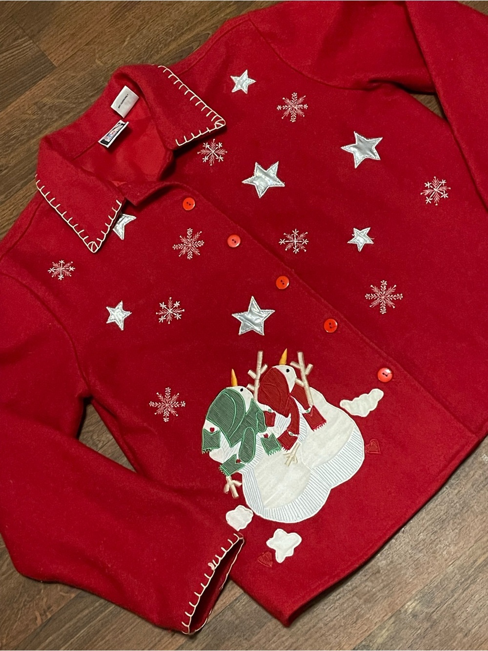 Take Two Clothing Wool Blend Snowman Jacket Medium